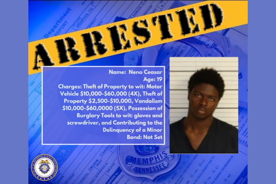 Memphis Police Unveil Alleged Chop Shop Operation Run by Teen Duo, Multiple Charges Filed