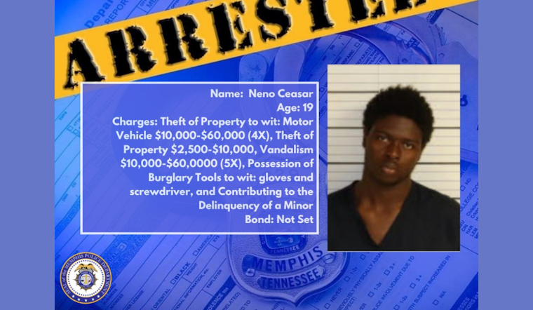 Memphis Police Unveil Alleged Chop Shop Operation Run by Teen Duo, Multiple Charges Filed
