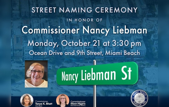 Miami Beach Honors Preservation Champion Nancy Liebman with Street Naming