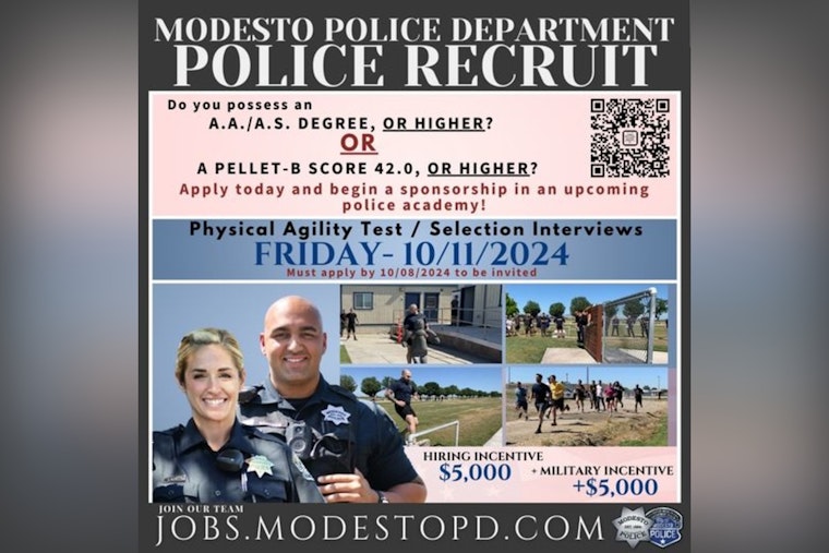 Modesto Police Department Seeks Recruits, Offering Sponsorships Through Academy