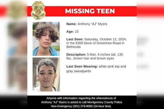 Montgomery County Police Intensify Search for Missing 15-Year-Old Anthony "AJ" Myers, Public Asked for Help