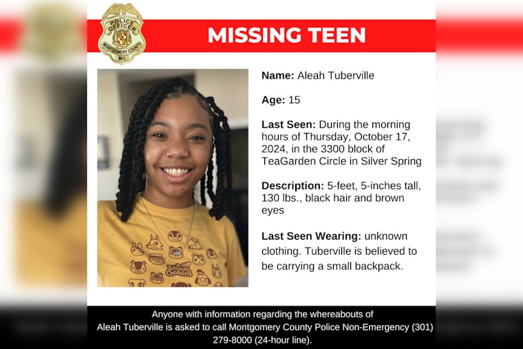 Montgomery County Police Seek Public's Assistance in Locating Missing 15-Year-Old Aleah Tuberville