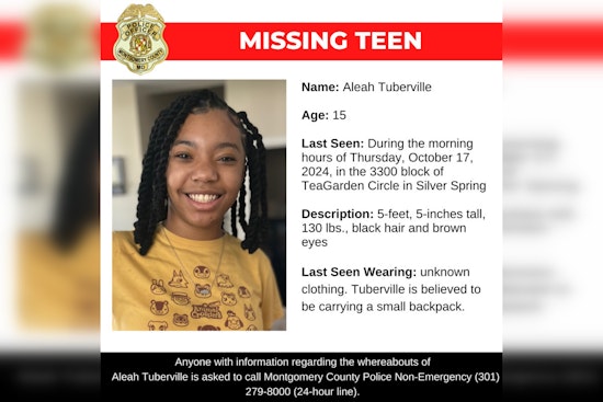Montgomery County Police Seek Public's Assistance in Locating Missing 15-Year-Old Aleah Tuberville