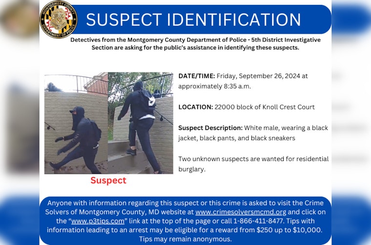 Montgomery County Police Seek Suspects in Knoll Crest Court Home Burglary, Community Urged to Aid in Investigation