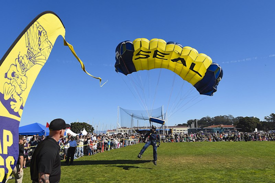 Navy Parachutist Misses Target and Injures Two During San Francisco Fleet Week Air Show