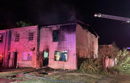 New Orleans East Townhouse Engulfed in Flames, NOFD Rapid Response Prevents Spread to Occupied Homes