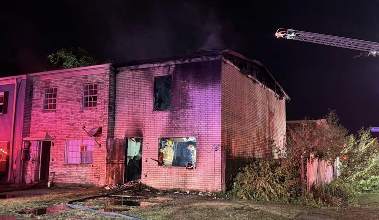 New Orleans East Townhouse Engulfed in Flames, NOFD Rapid Response Prevents Spread to Occupied Homes