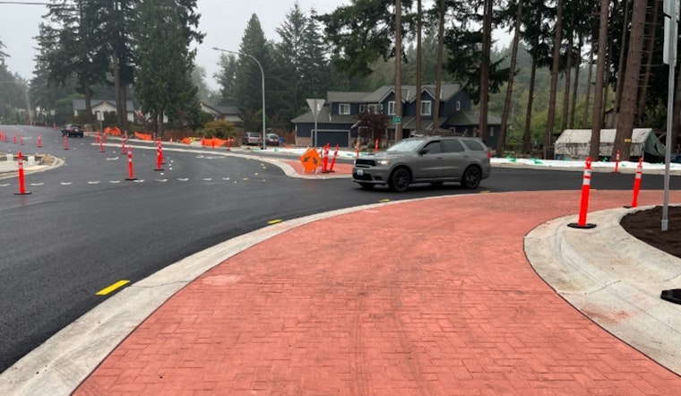 New Roundabout at Larch Way and Locust Way Set to Open, Easing