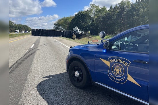 No Injuries Reported After Semi-Truck Overturns on I-94 in Calhoun County, Causes Road Closure Near Battle Creek