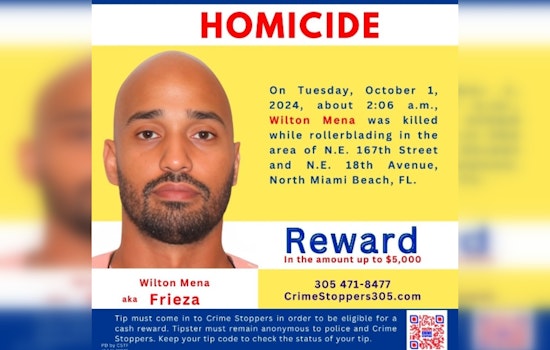 North Miami Beach Man Fatally Shot While Rollerblading with $5000 Reward for Leads Offered by Crime Stoppers