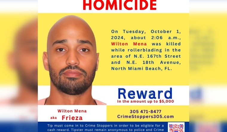 North Miami Beach Man Fatally Shot While Rollerblading with $5000 Reward for Leads Offered by Crime Stoppers