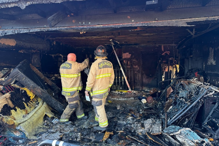 Oklahoma City Fire Department Extinguishes Early Morning Blaze in Edmond Home's Garage, No Injuries Reported