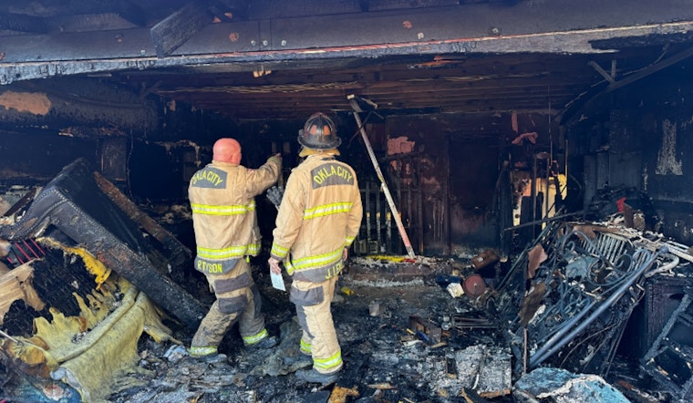 Oklahoma City Fire Department Extinguishes Early Morning Blaze in Edmond Home's Garage, No Injuries Reported