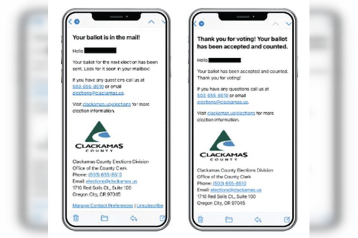 Over 10,000 Clackamas County Voters Register for 'Track Your Ballot'
