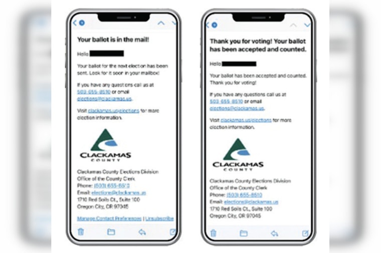 Over 10,000 Clackamas County Voters Register for 'Track Your Ballot' Ahead of General Election