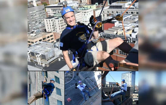 Plymouth County Sheriff's Deputies Rappel Down Building for Special Olympics in 'Over The Edge' Event