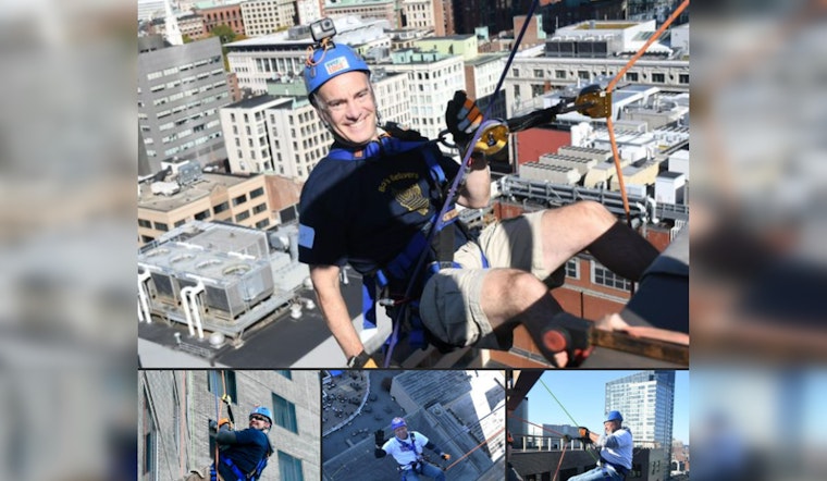 Plymouth County Sheriff's Deputies Rappel Down Building for Special Olympics in 'Over The Edge' Event