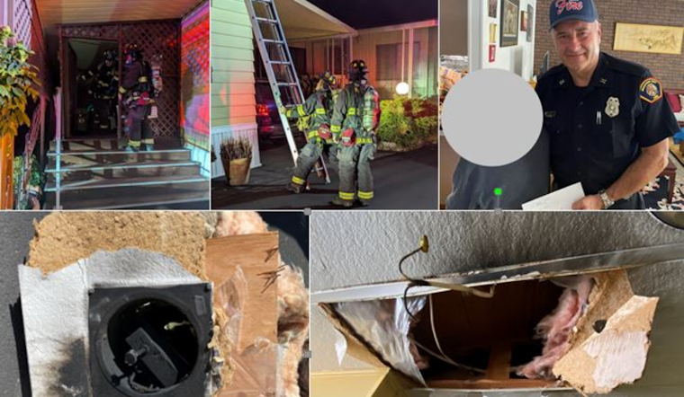Quick-Thinking Mountain View Police Officer Helps Douse Mobile Home Fire, Firefighters Ensure Complete Extinguishment