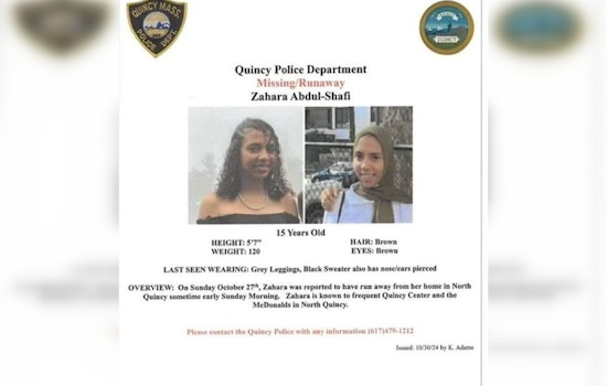 Quincy Police Seek Public's Help to Locate Missing Teen Zahara Abdul-Shafi