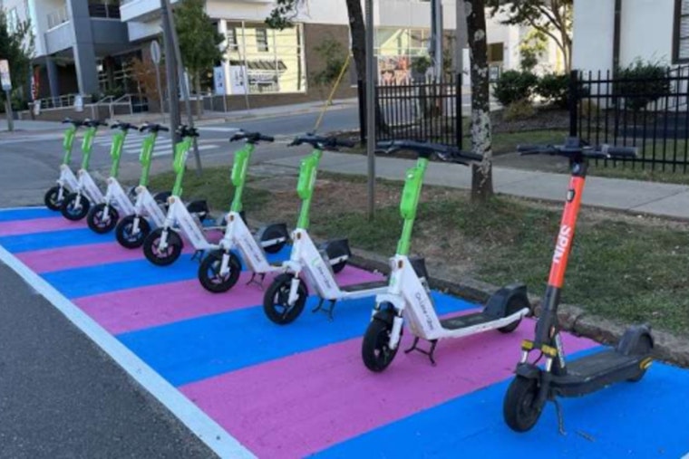 Raleigh's Scooter Corrals on Glenwood South Corridor Boast Colorful Revamp and Tech-Enhanced Navigation