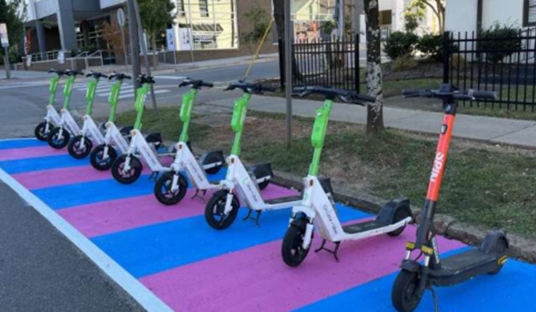 Raleigh's Scooter Corrals on Glenwood South Corridor Boast Colorful Revamp and Tech-Enhanced Navigation