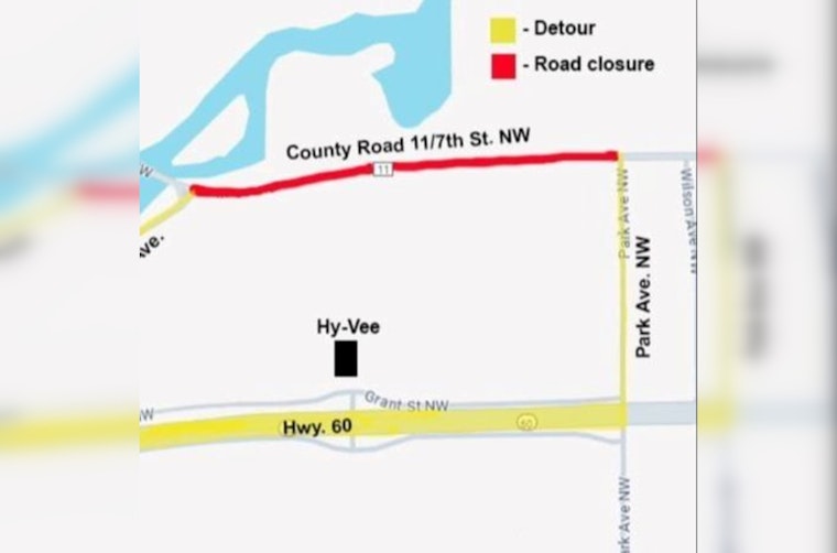 Road Closure Alert in Faribault, County Road 11 Shut for Tree Removal Near King Mill Dam