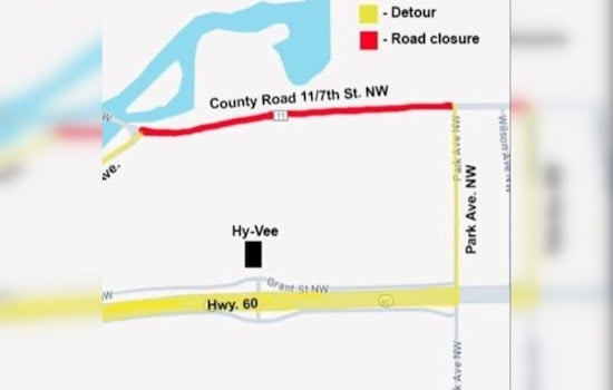 Road Closure Alert in Faribault, County Road 11 Shut for Tree Removal Near King Mill Dam