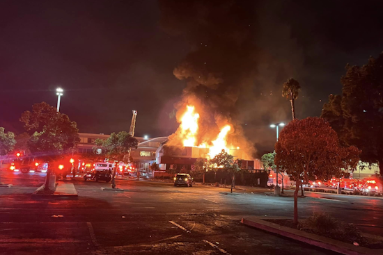 San Diego Firefighters Tackle Intense Blaze at Abandoned Mission Valley Building, Arson Investigation Underway