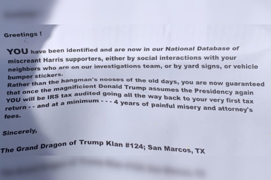 San Marcos Police Investigate Threatening Flyers Targeting Vice President Harris' Supporters