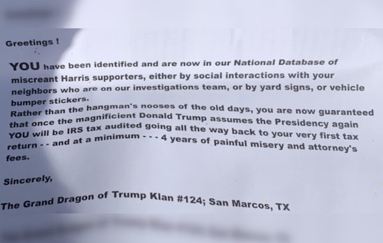 San Marcos Police Investigate Threatening Flyers Targeting Vice President Harris' Supporters