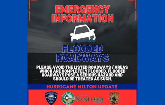 Sanford Police Issue Urgent Warning to Avoid Flooded Roads During Hurricane Milton