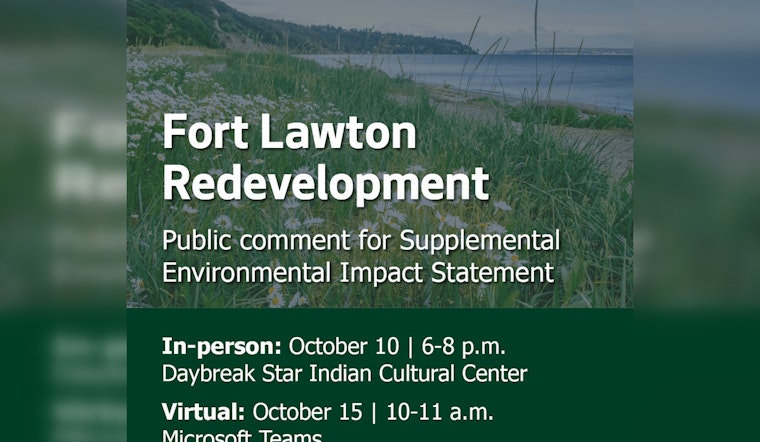 Seattle Residents Invited to Shape Fort Lawton's Future with Upcoming Public Engagement Sessions