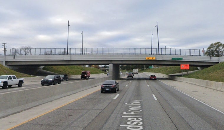 Semi-Truck Hauling Stolen Excavator Strikes Overpass on I-94 in Detroit, Suspect at Large