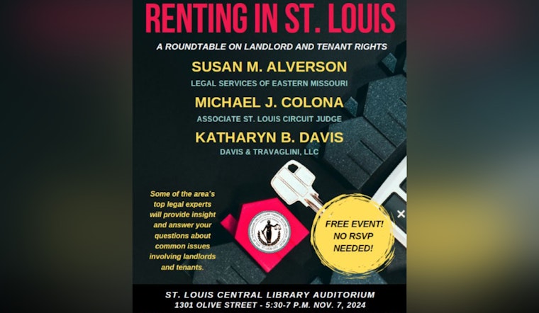 St. Louis Central Library to Host 'Renting in St. Louis' Panel with Legal Experts on November 7