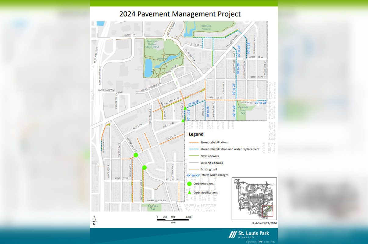St. Louis Park Nears Completion of 2024 Pavement Management Project