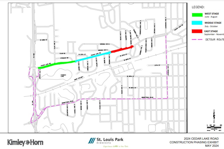 St. Louis Park Residents Navigate Detours Amid Cedar Lake Road's Extensive Upgrade