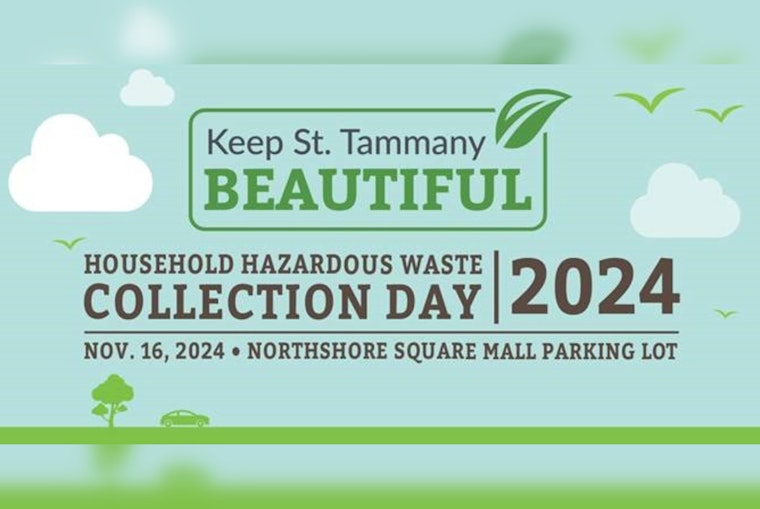 St. Tammany Parish Announces Second Household Hazardous Waste Collection Day in Slidell
