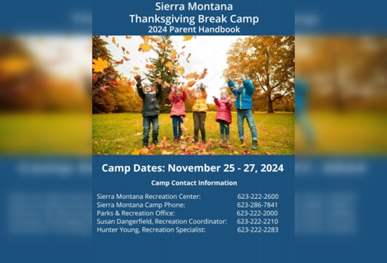Surprise, Arizona Offers Thanksgiving Break Camp for Kids at Sierra Montana Recreation Center