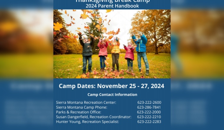 Surprise, Arizona Offers Thanksgiving Break Camp for Kids at Sierra Montana Recreation Center