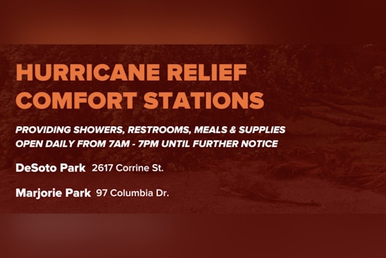 Tampa Launches Comfort Stations at Desoto and Marjorie Parks to Aid Hurricane Helene Victims