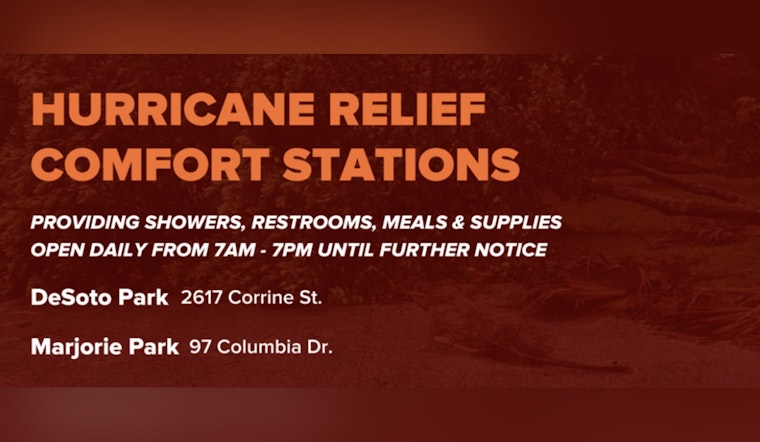 Tampa Launches Comfort Stations at Desoto and Marjorie Parks to Aid Hurricane Helene Victims