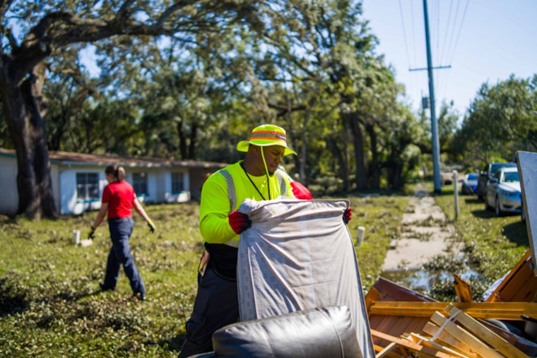 Tampa Tackles Titanic Clear-Up, City Aims to Whisk Away a Million Yards of Hurricane Debris in Record Time