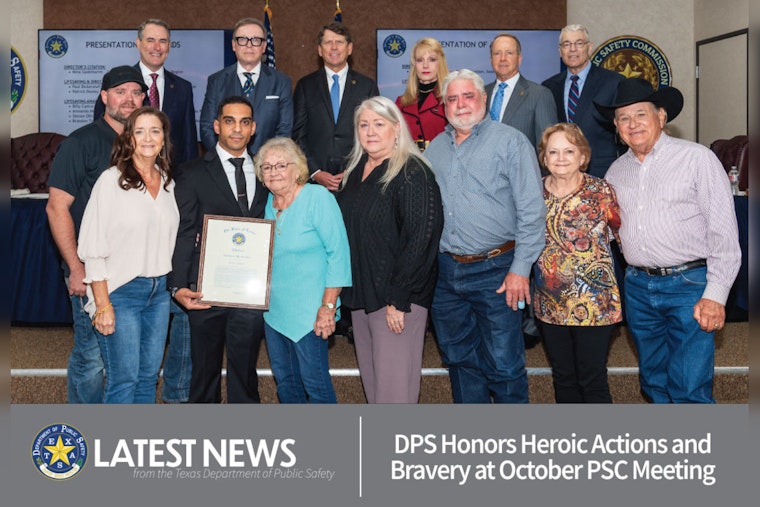 Texas Department of Public Safety Lauds Heroic Actions of Law Enforcement and Civilians at October Meeting