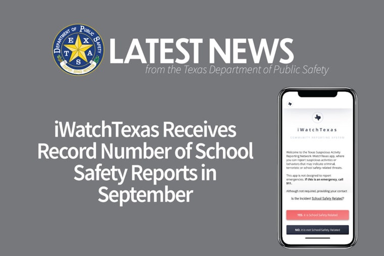 Texas Department of Public Safety Notes Record Surge in School Safety Reports for September 2024