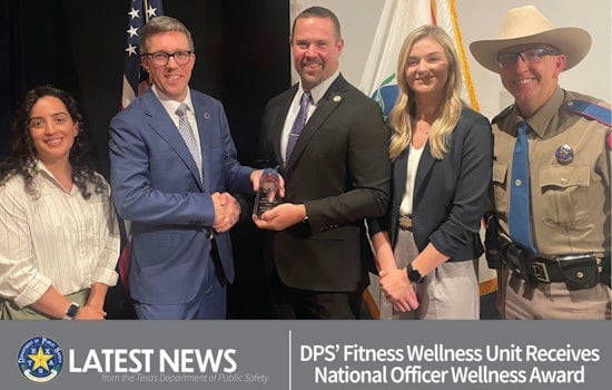 Texas DPS Fitness Wellness Unit Honored with National Officer Wellness Award in Washington, D.C.