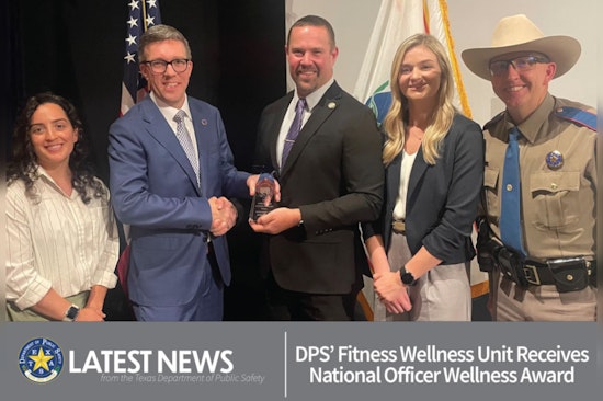 Texas DPS Fitness Wellness Unit Wins 2024 National Officer Wellness Award in Washington D.C.