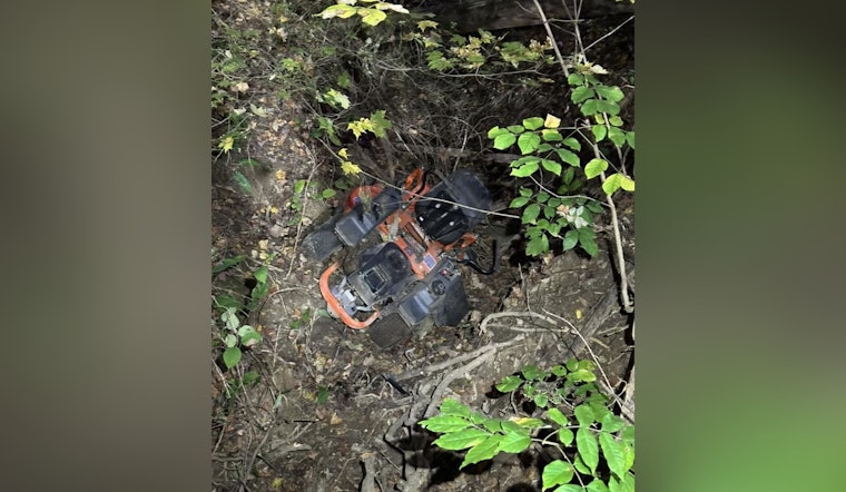 Trafalgar Man Rescued by Firefighters After Being Trapped Under Lawn Mower in Ravine for an Hour