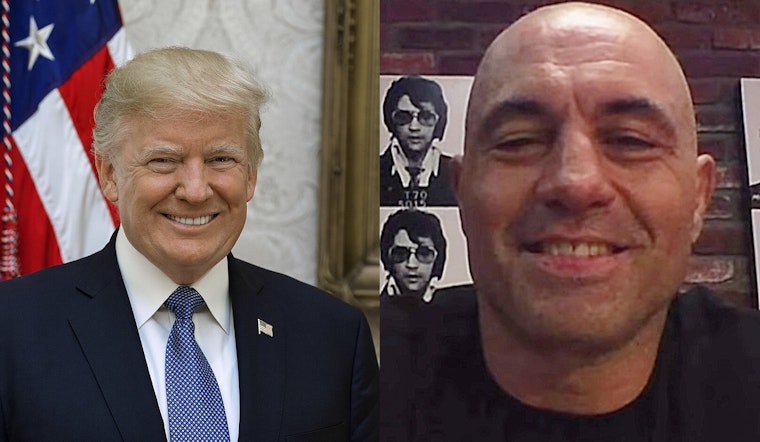 Trump Tackles Rogan's Podcast Arena In Austin, A New Stage for Political Showdown As VP Harris Rallies in Houston!