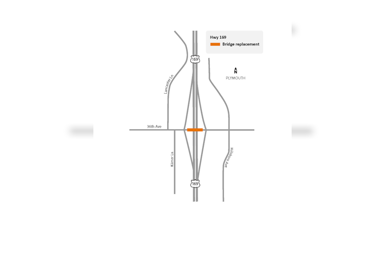 Twin Cities Alert, Weekend Lane Closures on Highway 169 for Bridge Repairs in Plymouth
