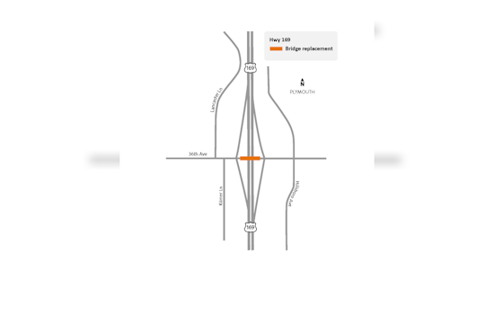 Twin Cities Alert, Weekend Lane Closures on Highway 169 for Bridge Repairs in Plymouth